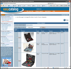 Your online catalog is easy to manage using online administration pages